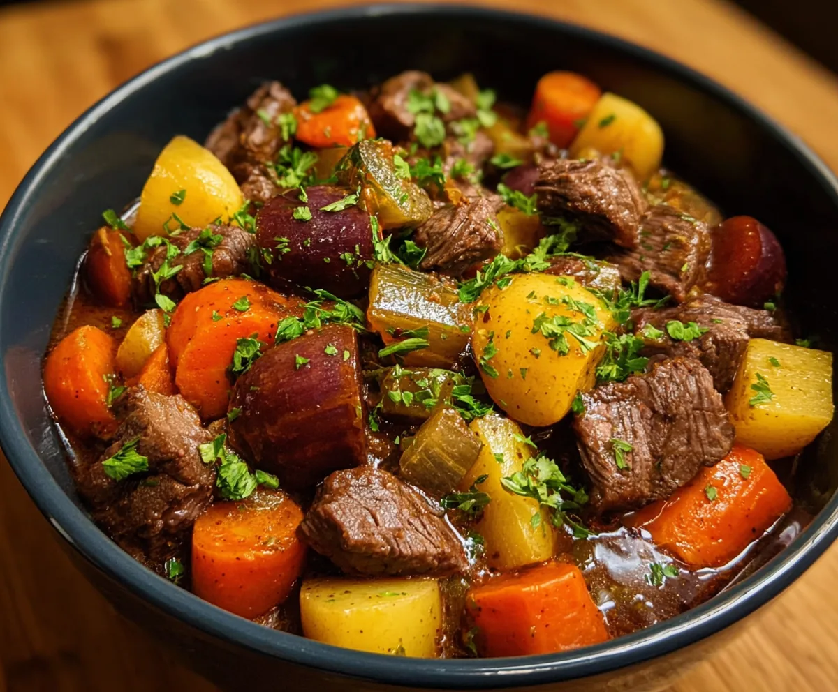 Hearty Beef Stew with Root Veggies