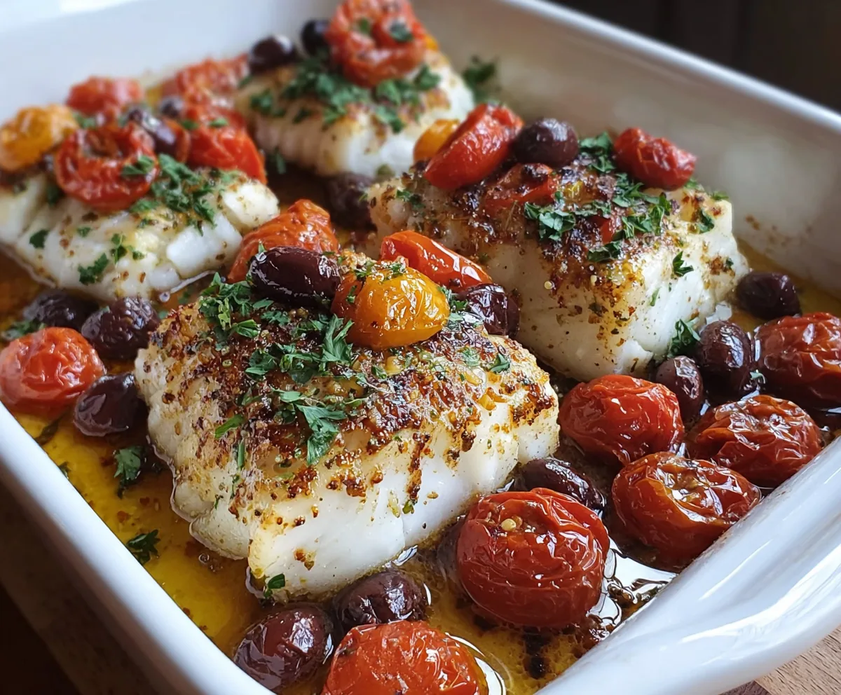 Easy Mediterranean Baked Cod