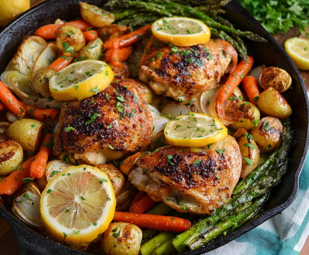 Easy Lemon Garlic Chicken & Veggies