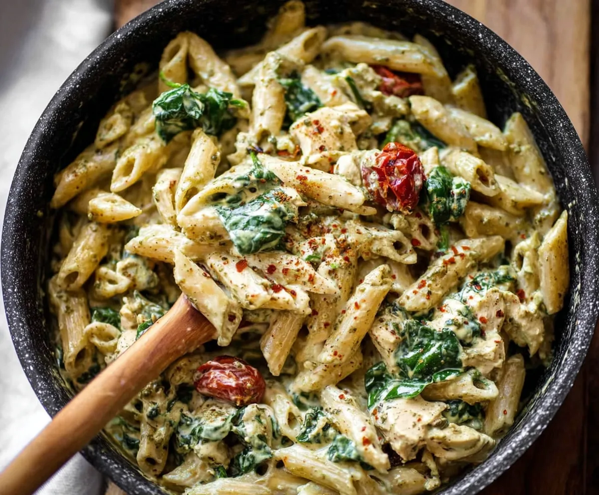 Creamy Pesto Pasta One Pot Meal