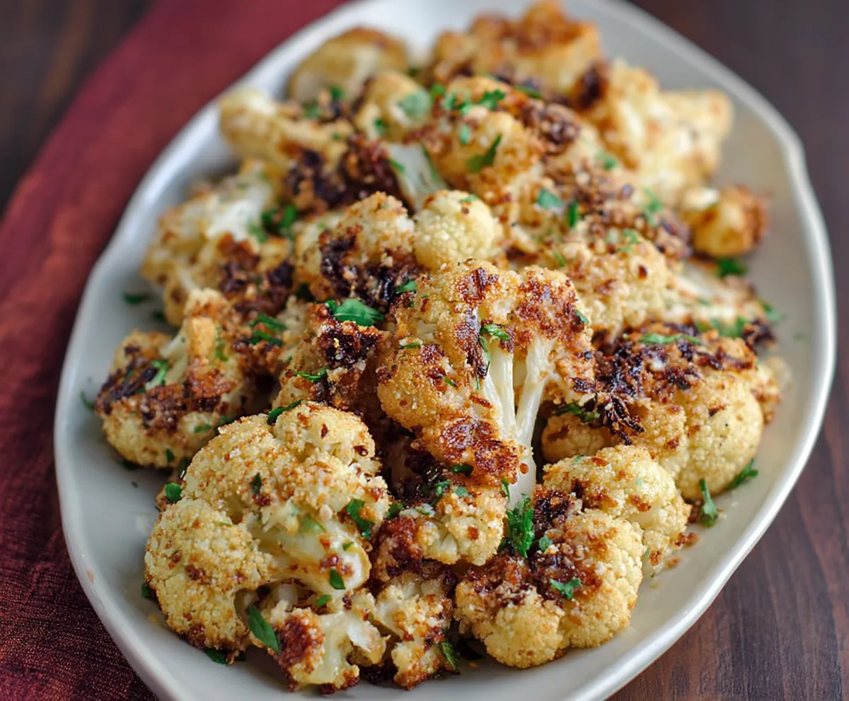 Easy Parmesan Roasted Cauliflower