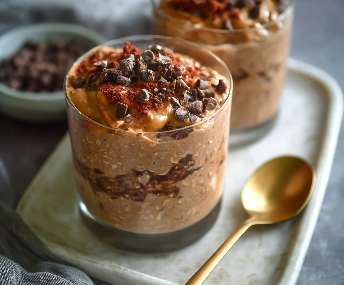 Easy Peanut Butter Chocolate Overnight Oats