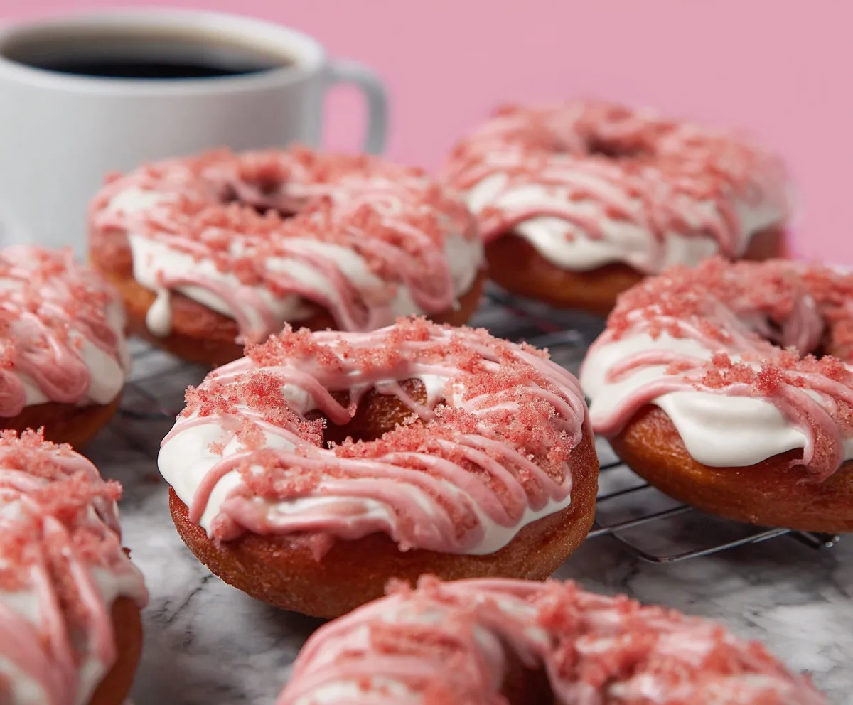 Easy Pink Velvet Donuts Recipe