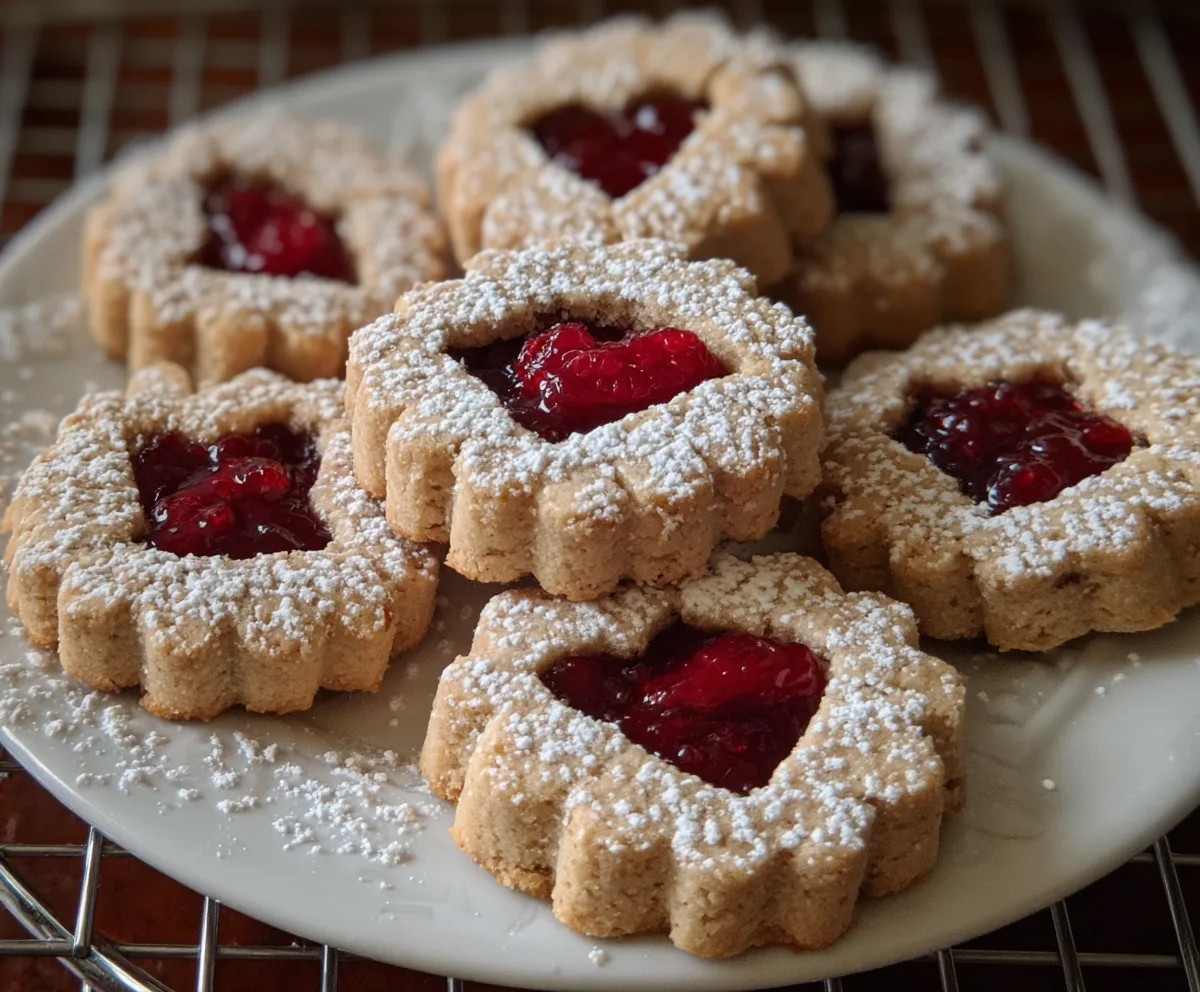 Easy Raspberry Linzer Cookies