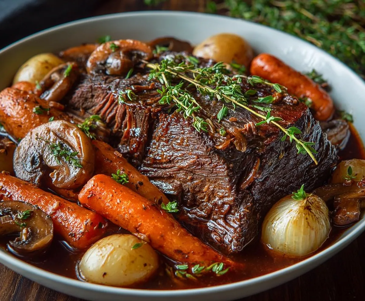 Easy Red Wine Pot Roast with Veggies