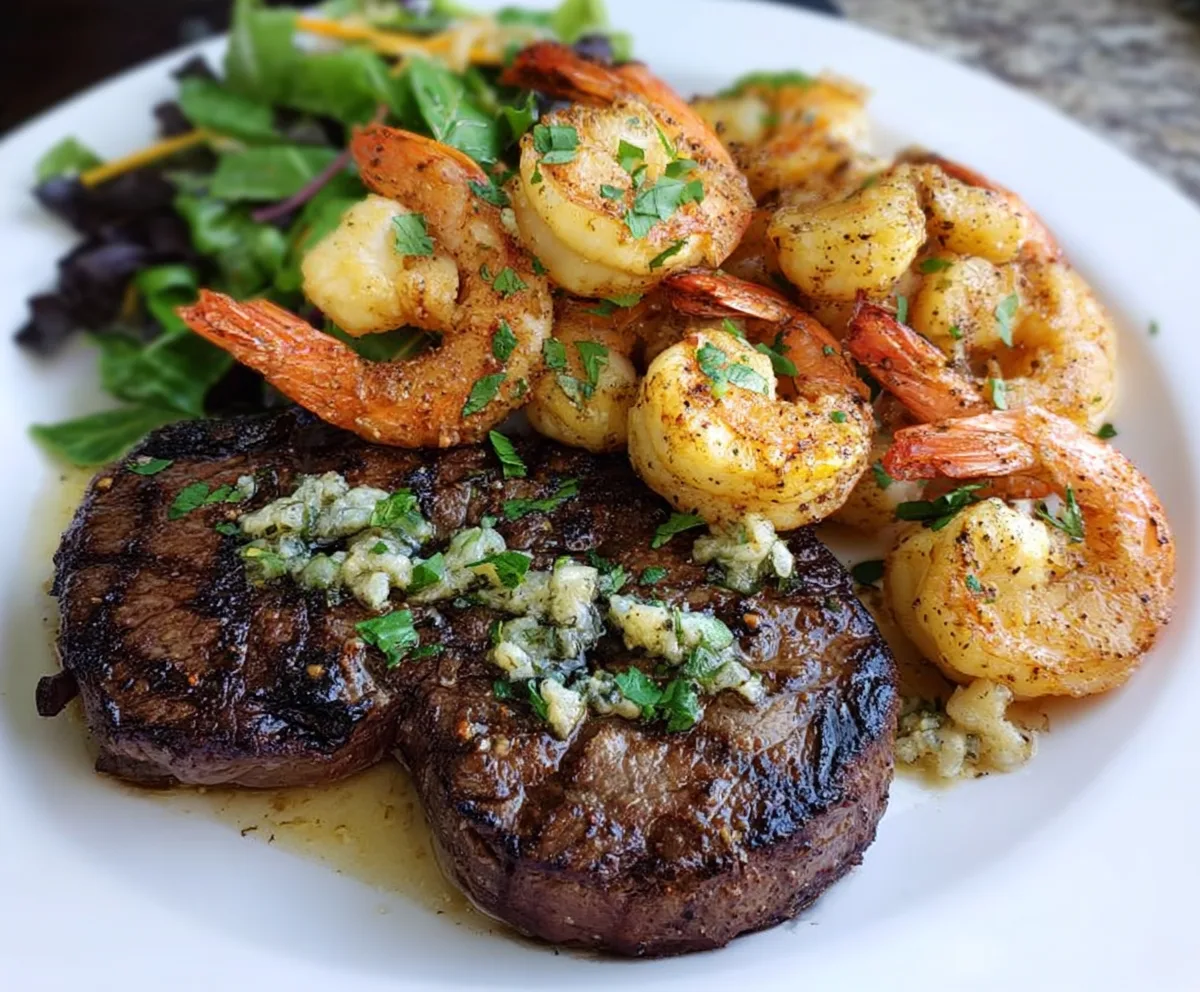 Easy Romantic Surf & Turf Steak & Shrimp