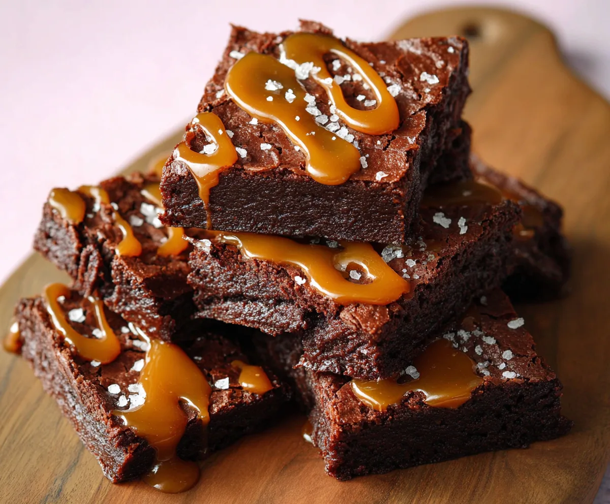 Fudgy Salted Caramel Brownies Recipe