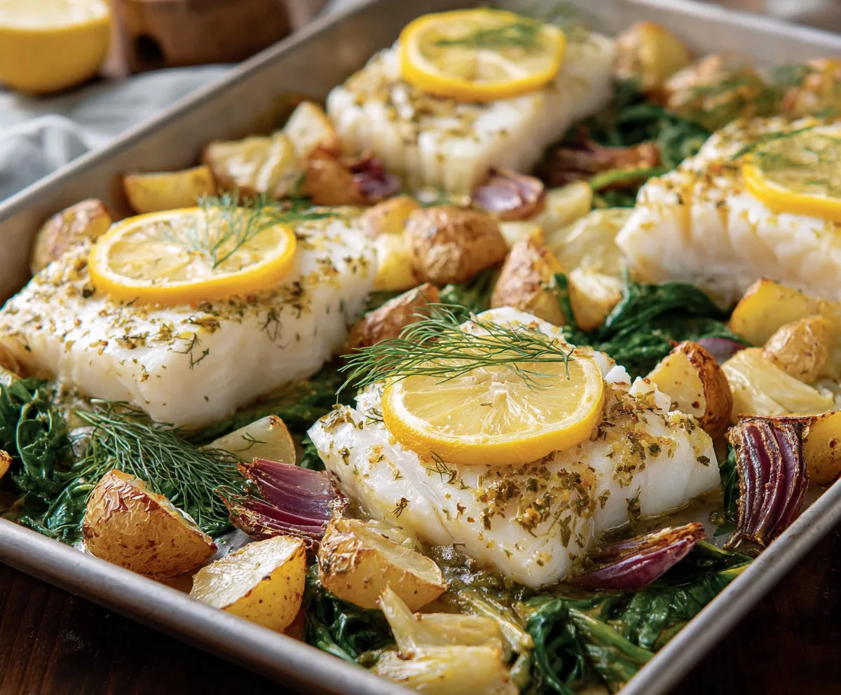 Easy Sheet Pan Lemon Dill Cod