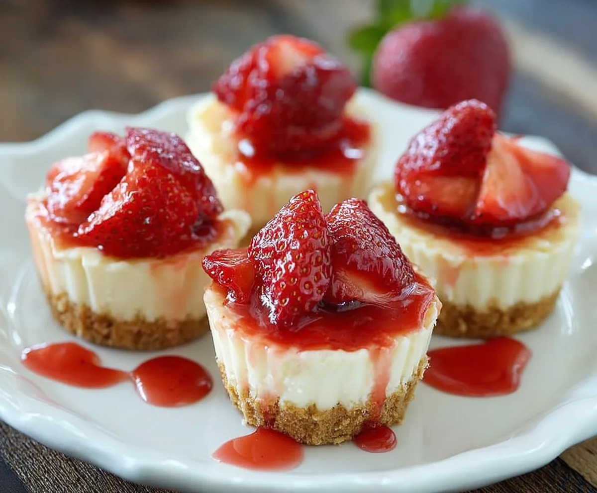 Easy Strawberry Cheesecake Bites