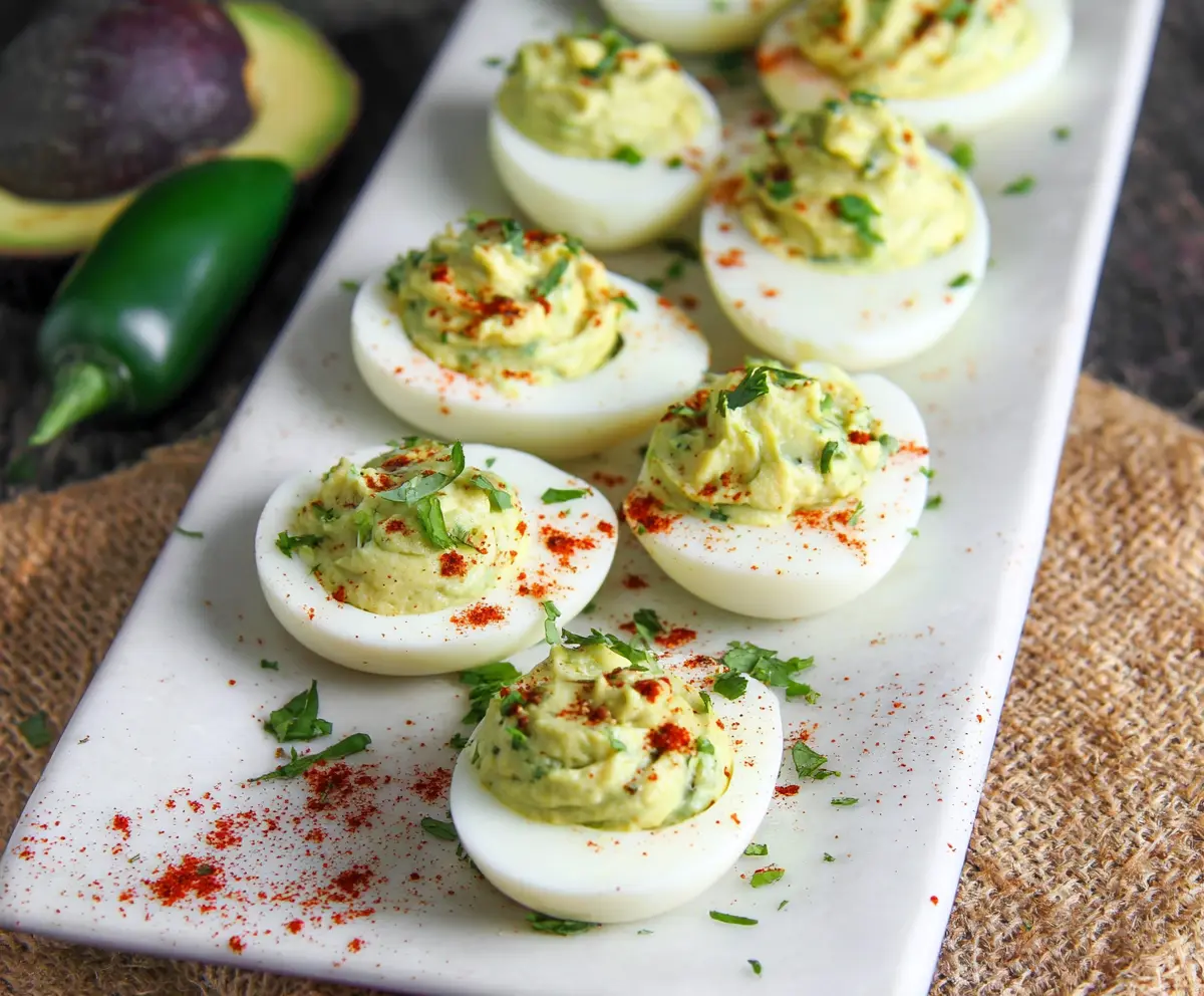 Creamy Avocado Deviled Eggs Recipe