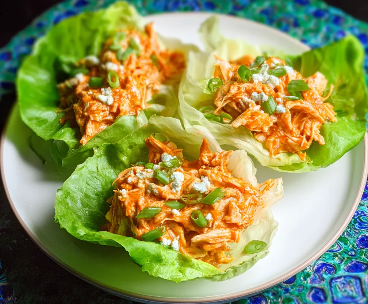 Easy Buffalo Chicken Lettuce Wraps