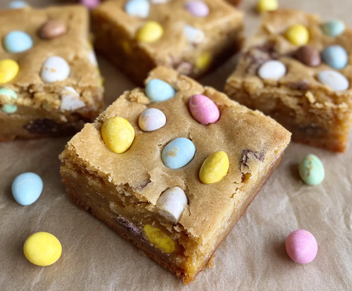Easy Cadbury Mini Egg Blondies
