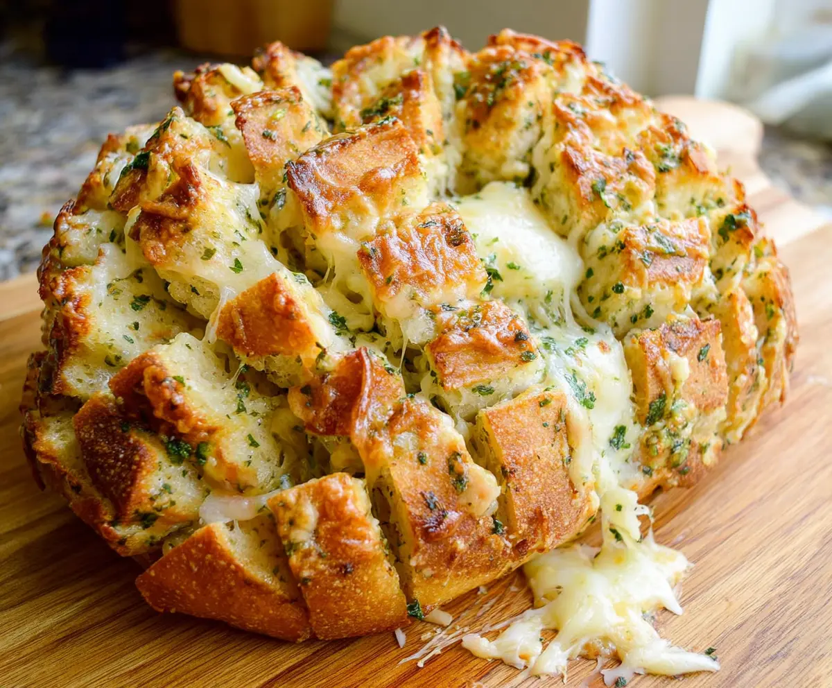 Cheesy Pull Apart Garlic Bread