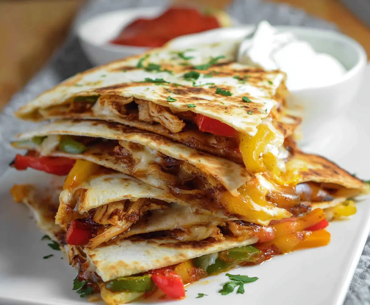 Easy Chicken Fajita Quesadillas
