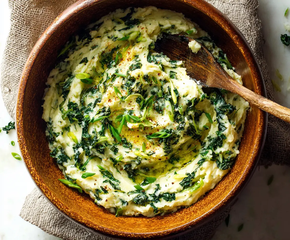 Easy Colcannon Mashed Potatoes with Kale