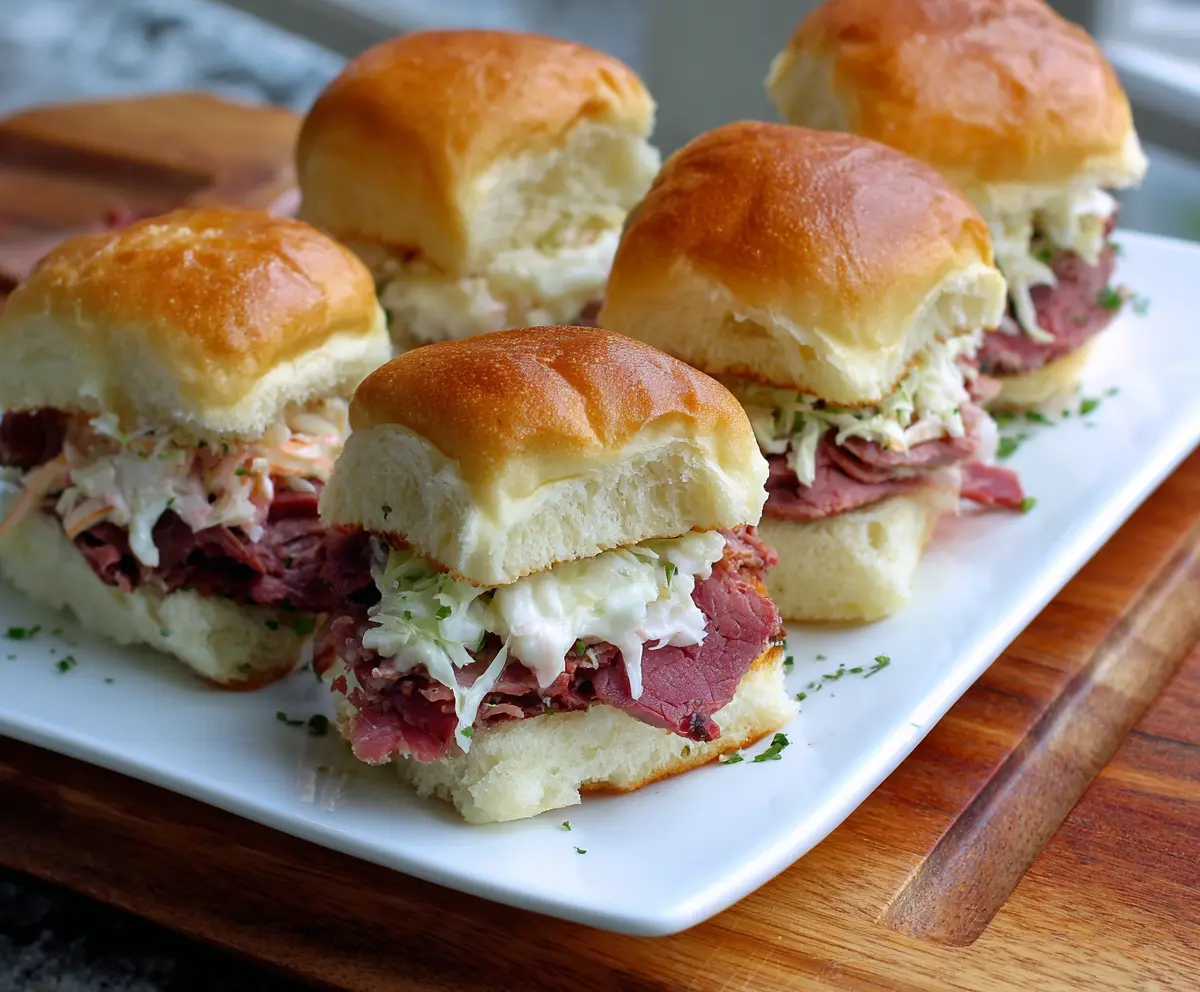 Easy Corned Beef & Cabbage Sliders