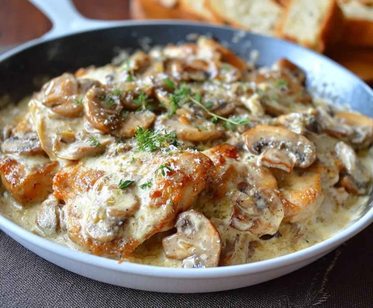 Creamy Chicken Mushroom Skillet Recipe