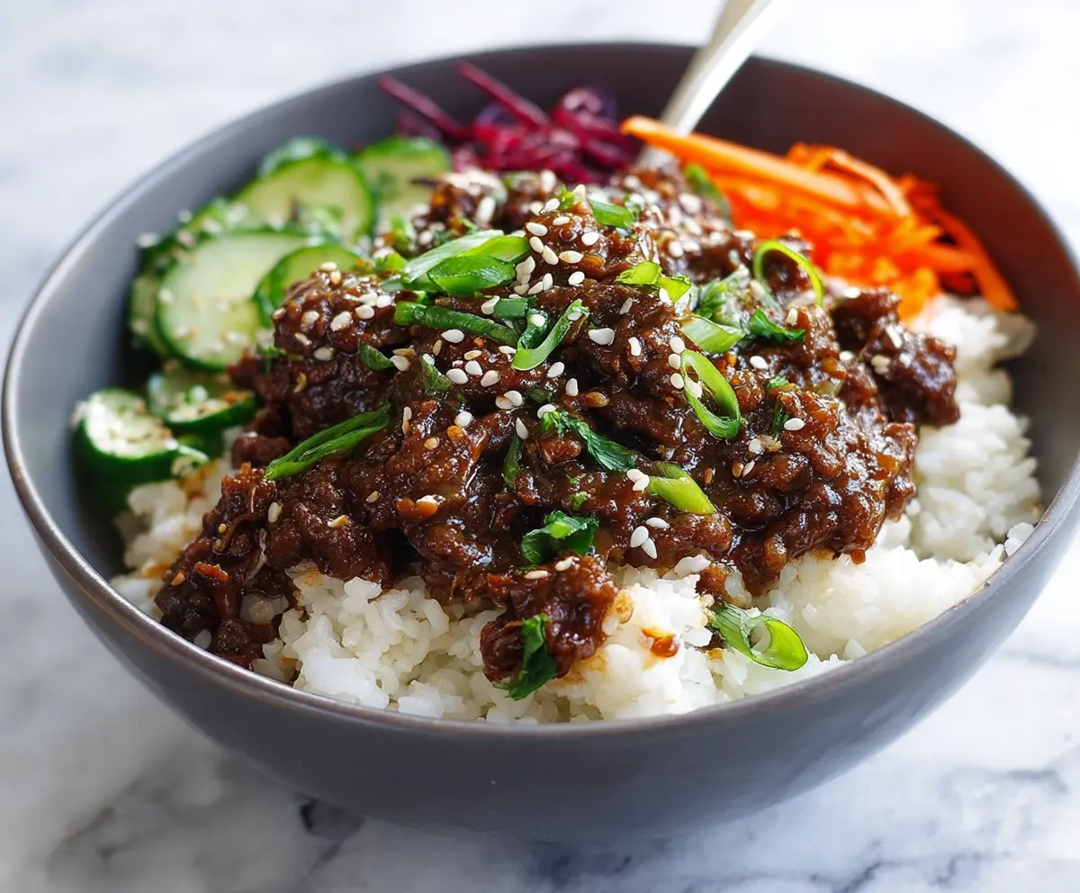 Easy Crispy Korean Beef Bowls