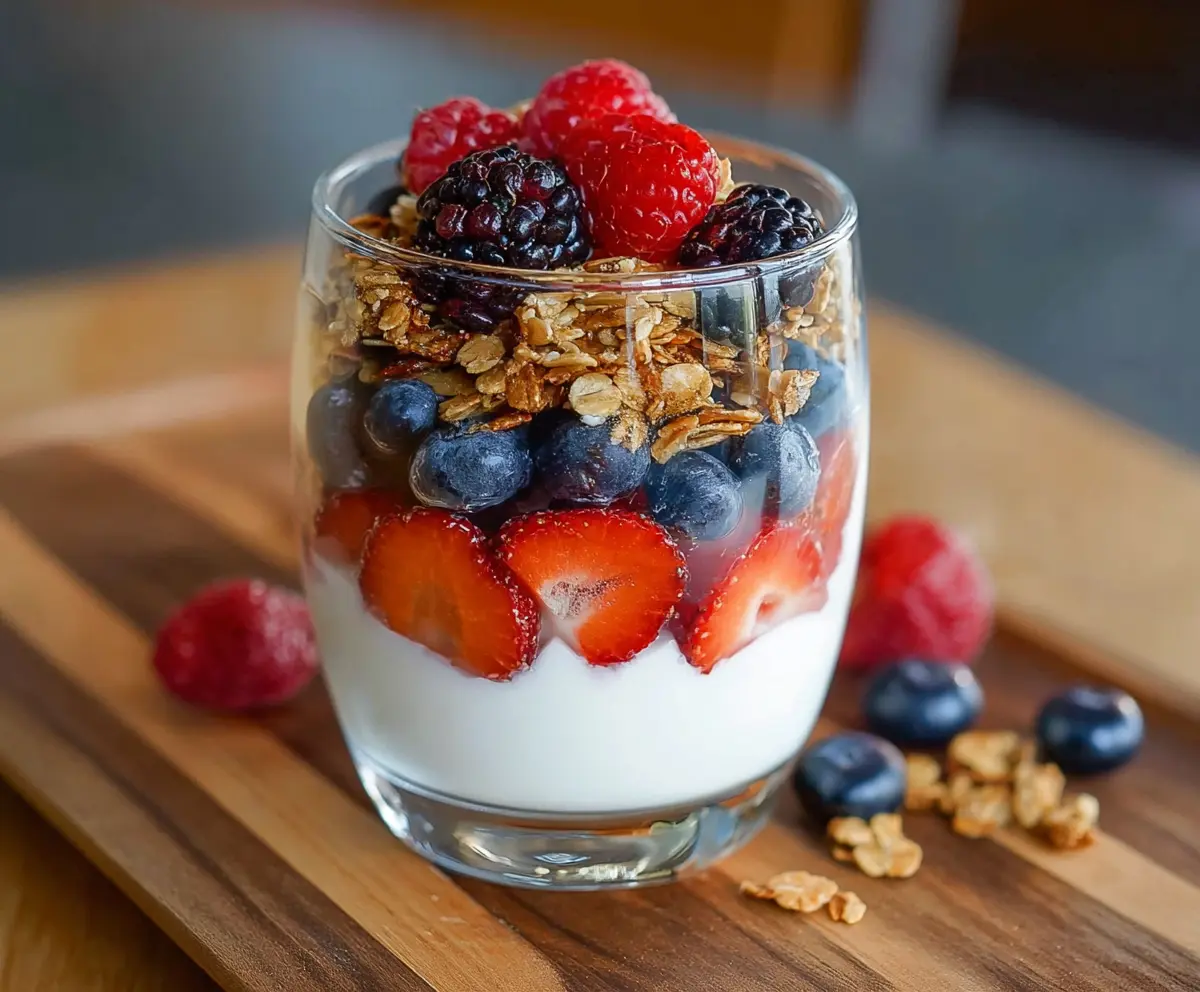 Easy Greek Yogurt Parfait with Berries