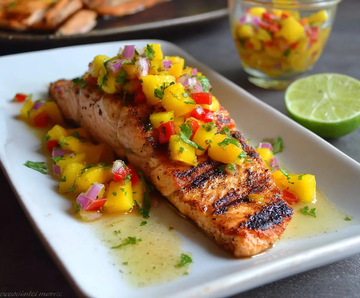 Easy Grilled Salmon with Fresh Mango Salsa