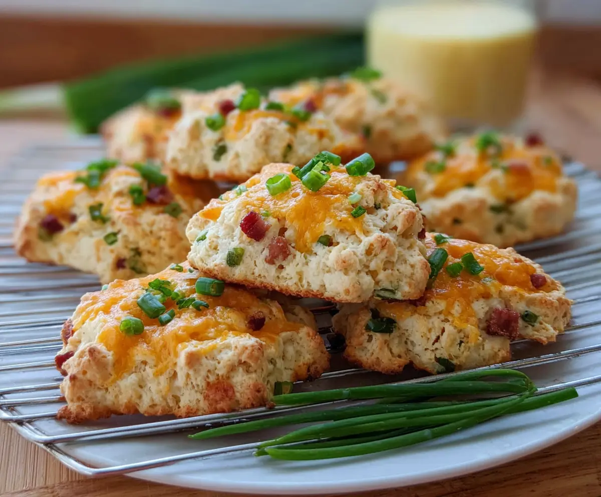 Easy Irish Cheddar Chive Scones