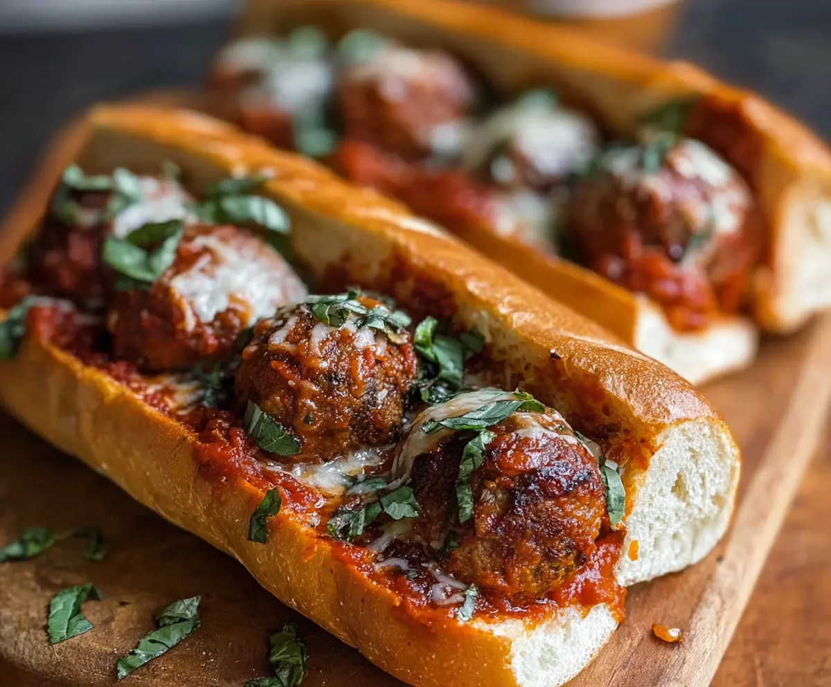 Easy Meatball Marinara Subs