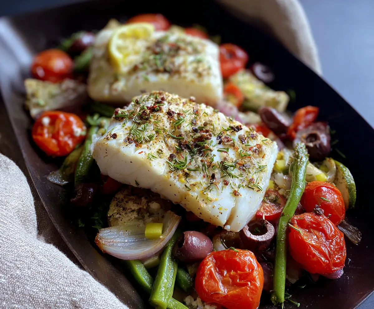 Easy Mediterranean Baked Halibut