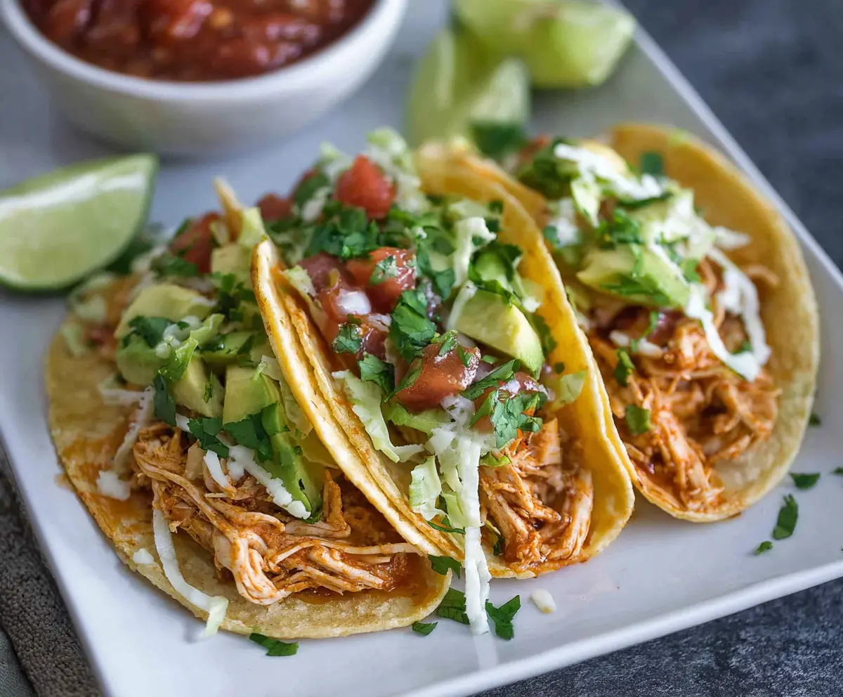 Easy Slow Cooker Chicken Tacos