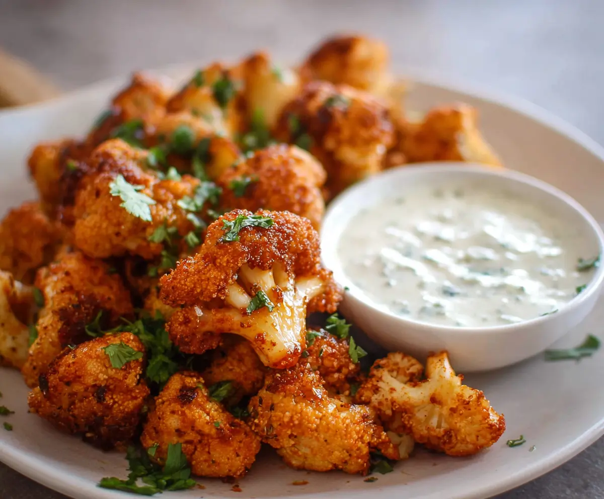 Spicy Cauliflower Bites with Ranch Dip