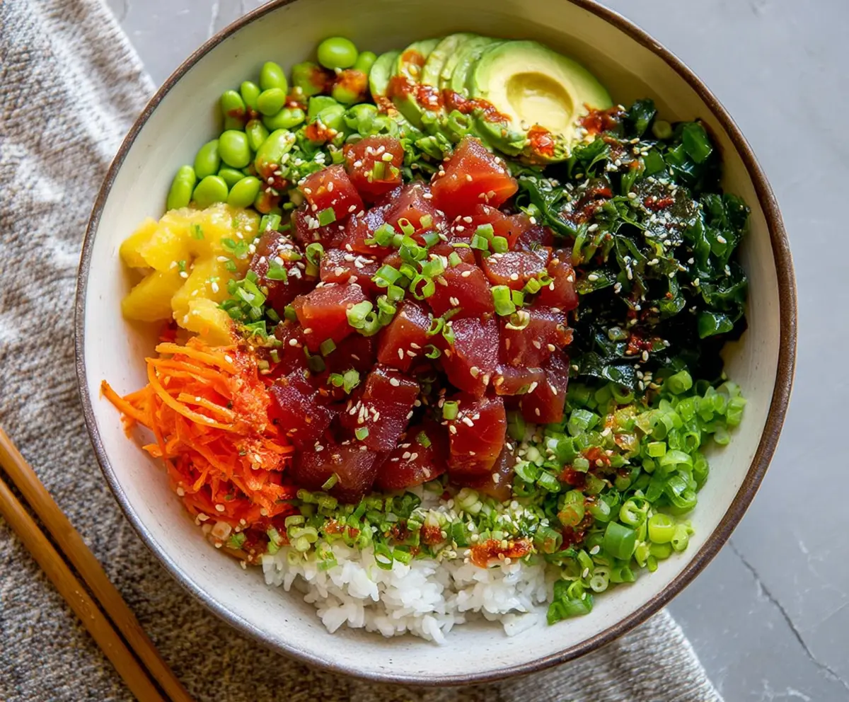 Easy Spicy Tuna Poke Bowls