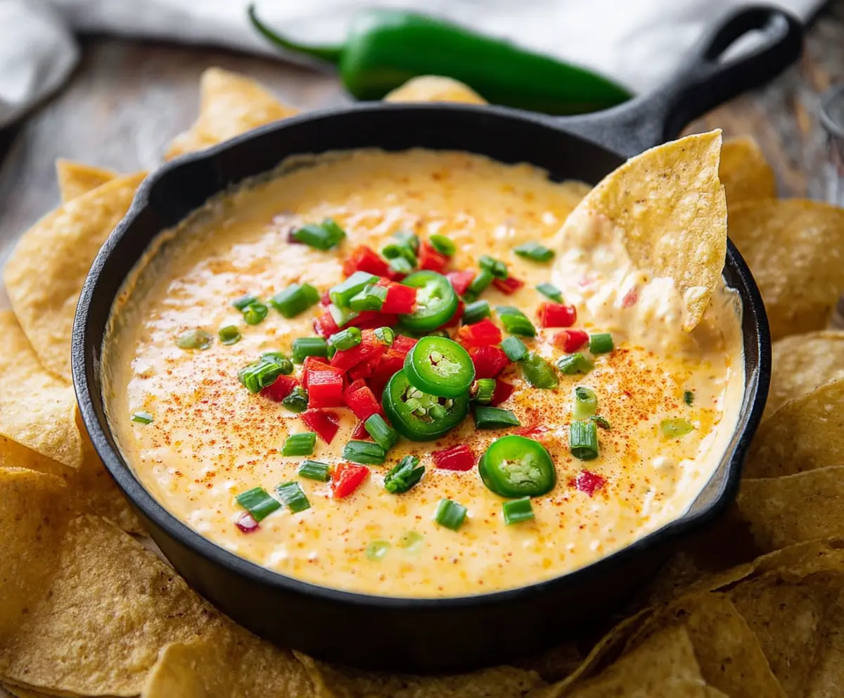 Easy Veggie Queso Dip Recipe