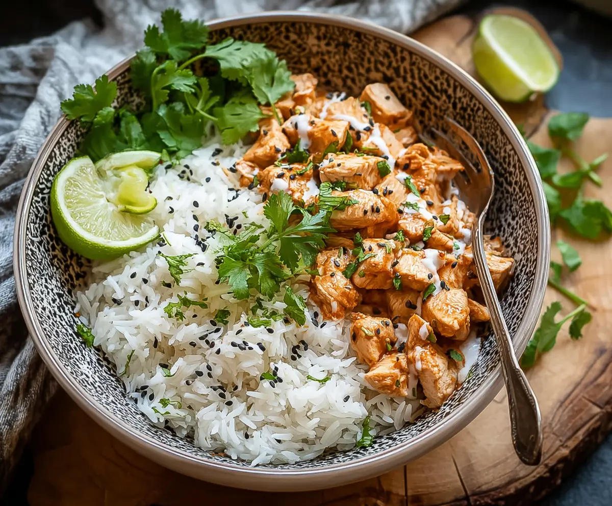 Easy Coconut Chicken Rice Bowl