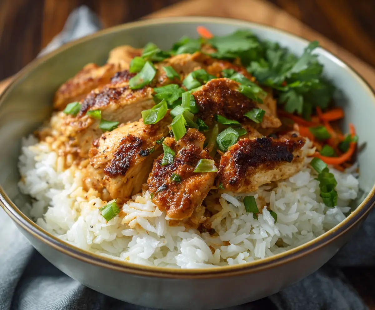 Easy Coconut Chicken Rice Bowl