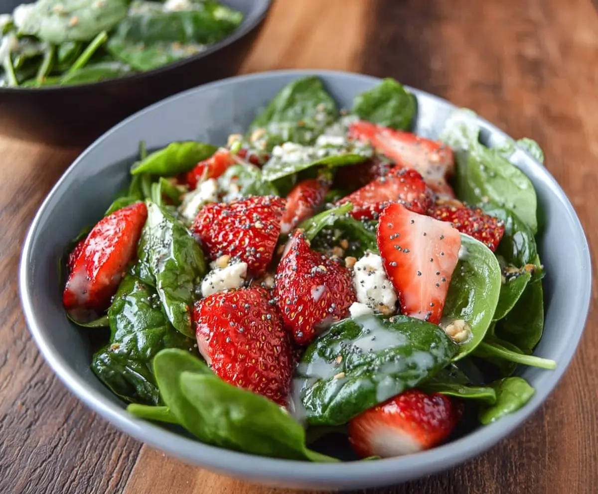 Fresh Strawberry Spinach Salad Recipe