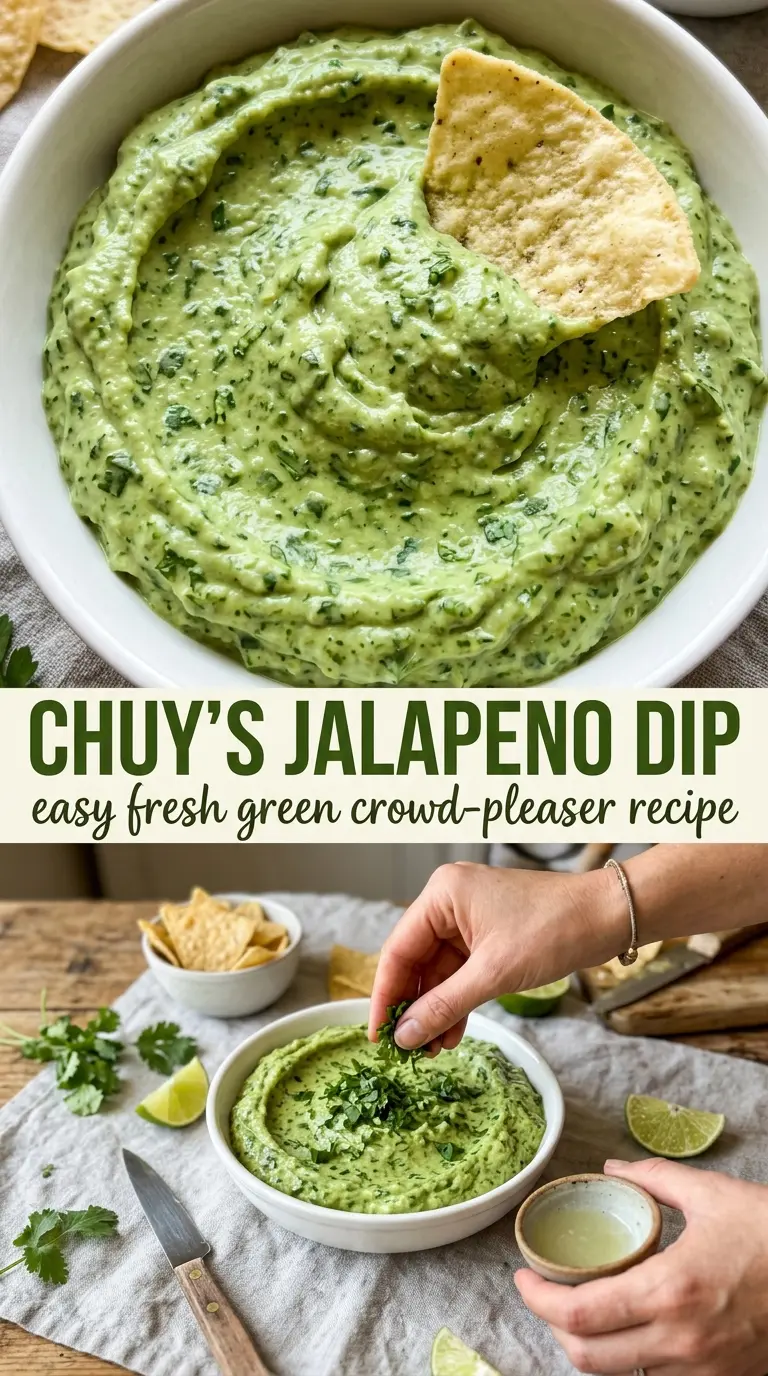Chuy's jalapeño dip creamy thick restaurant style