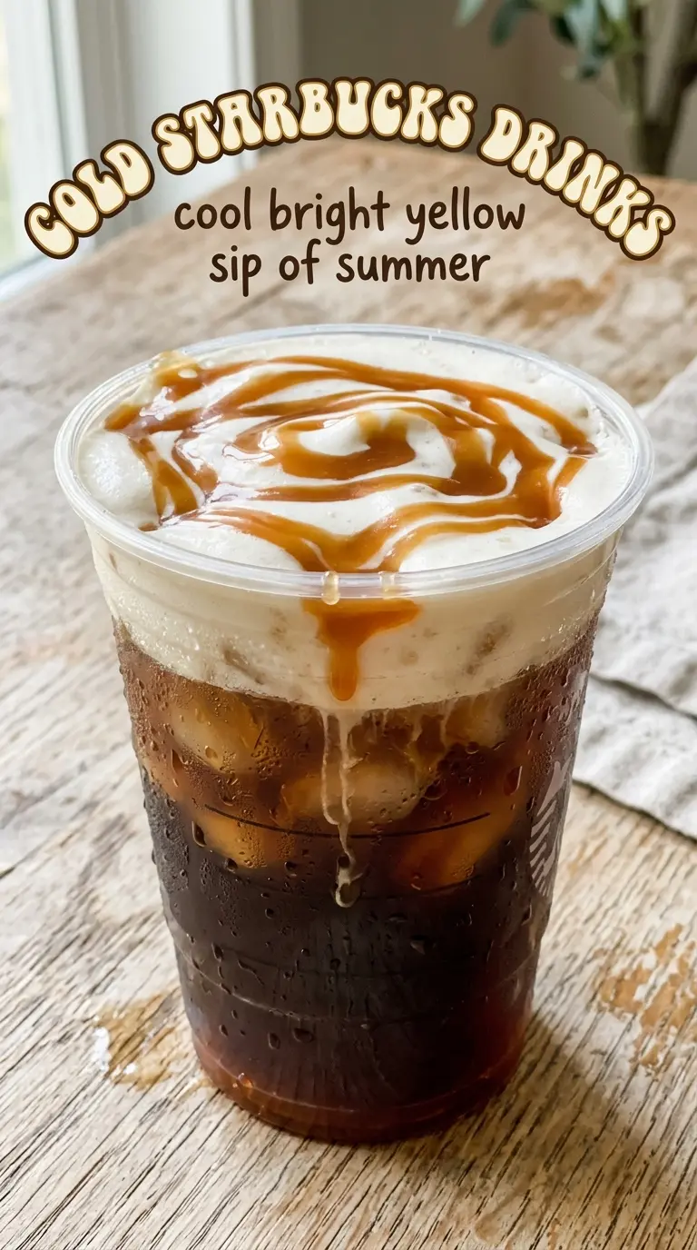 cold Starbucks drinks iced coffee creamy layered