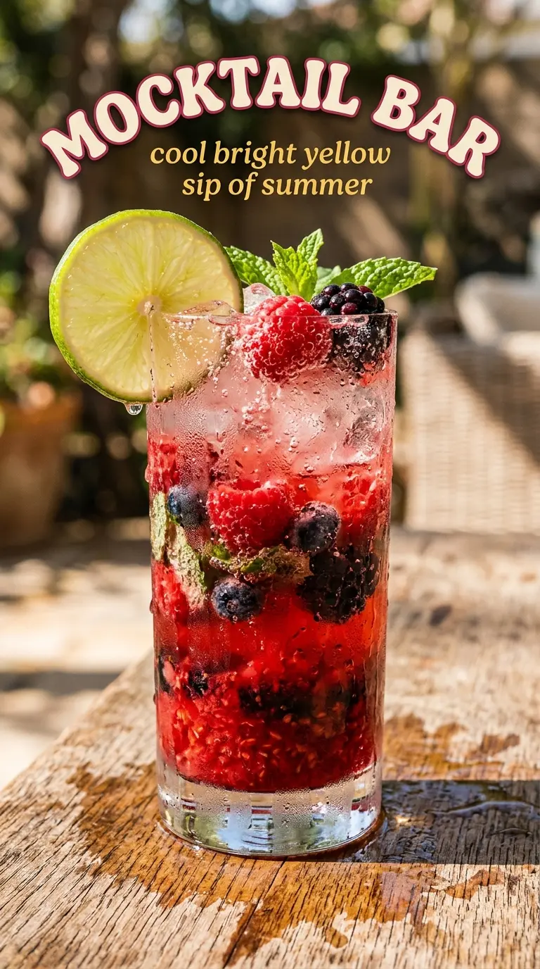 Mocktail Bar layered refreshing vibrant