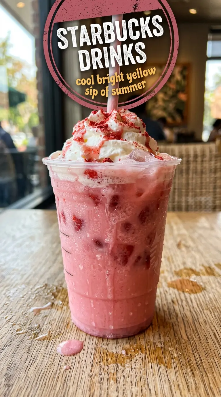 Starbucks Drinks layered strawberry citrus, sparkling, refreshing