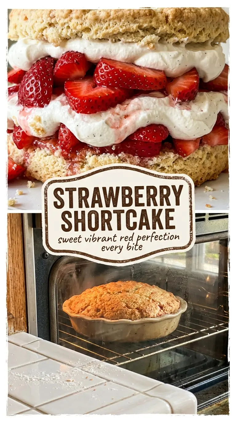 Strawberry Shortcake juicy berries, whipped cream, tender biscuits