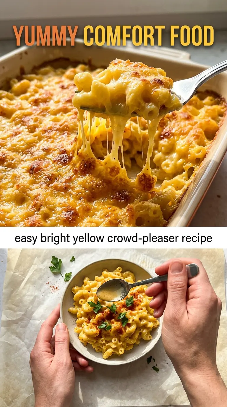 Yummy Comfort Food golden, vibrant, comforting