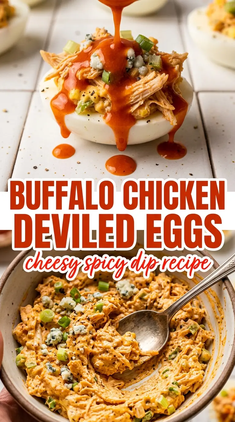 Buffalo Chicken Deviled Egg Bites spicy creamy
