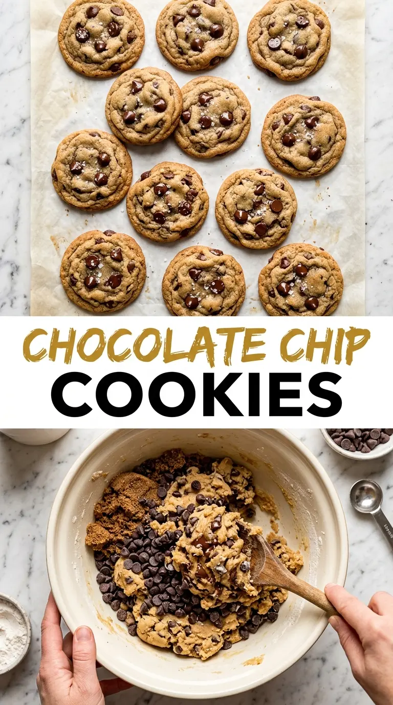 Chocolate Chip Cookies chewy centers, golden edges