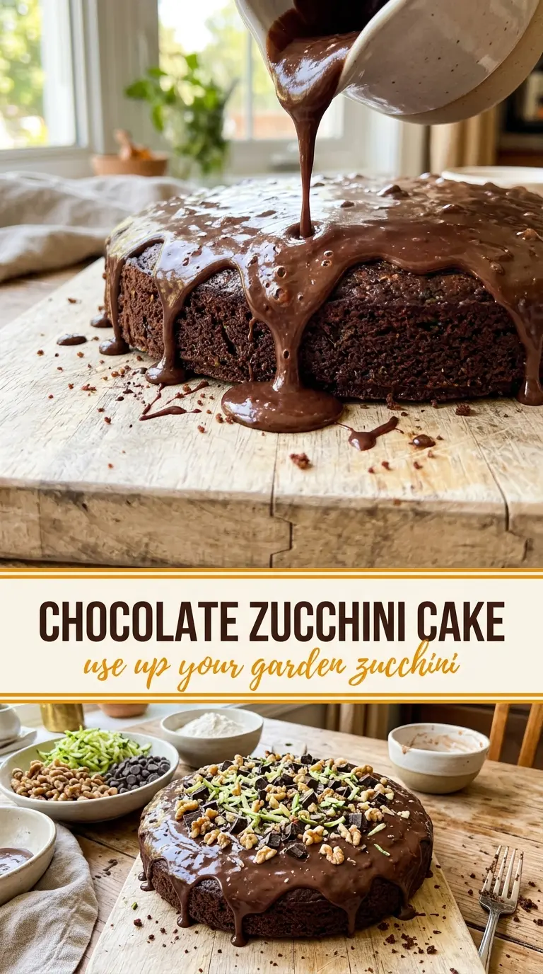 Chocolate Zucchini Cake moist chocolate crumb