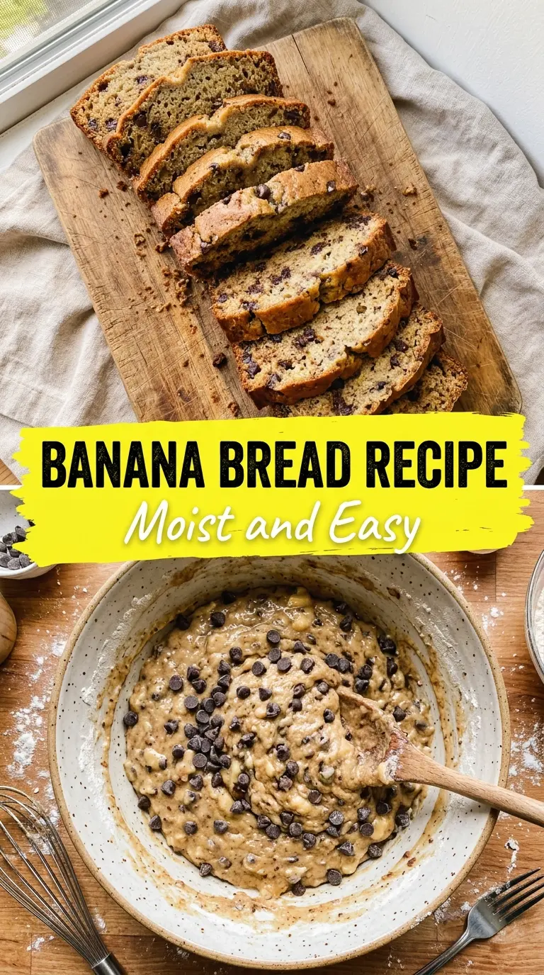 Banana Bread Recipe golden crumb, ripe bananas, tender loaf