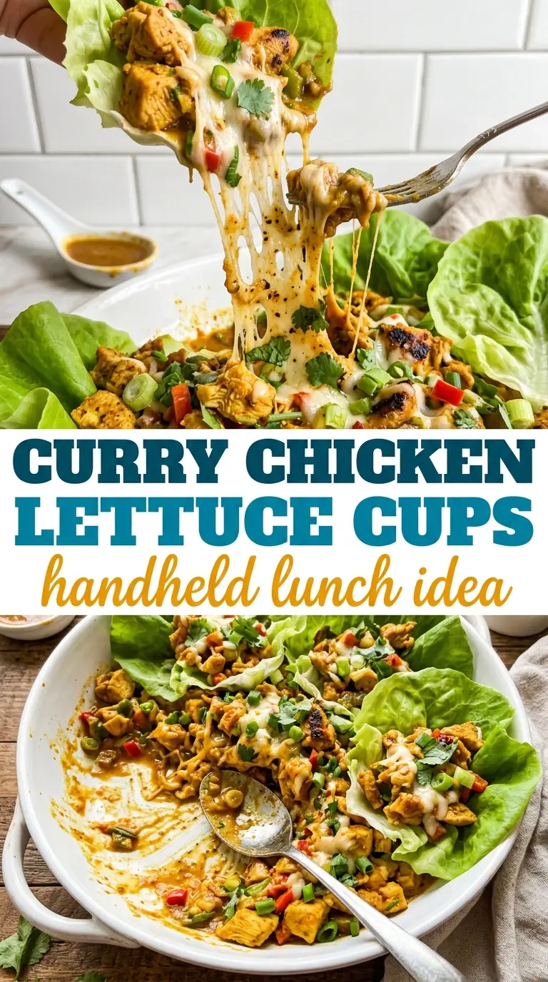 Curry Chicken Salad Lettuce Cups crunchy creamy aromatic