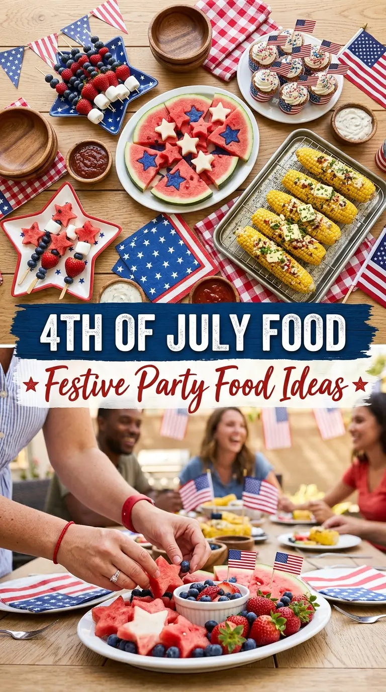 Fourth of July Food festive berry spread