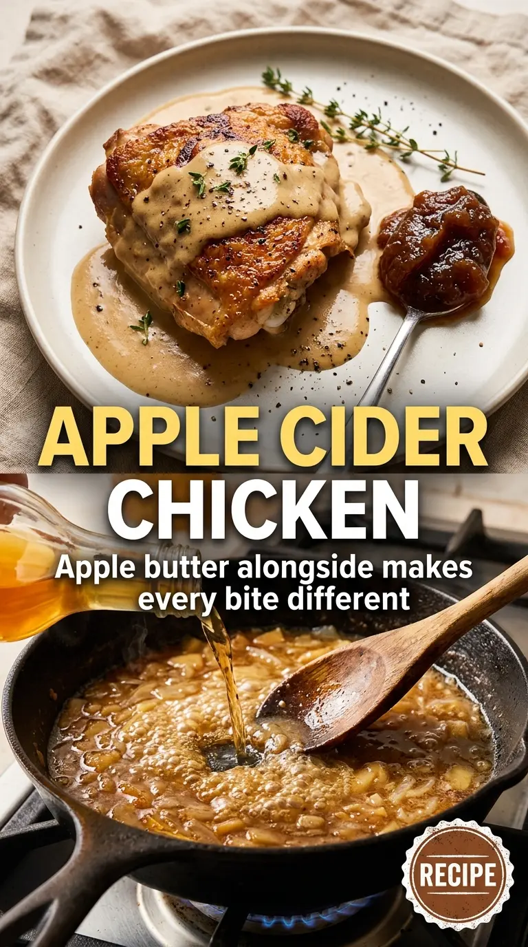 French Apple Cider Chicken golden seared tangy apple cider