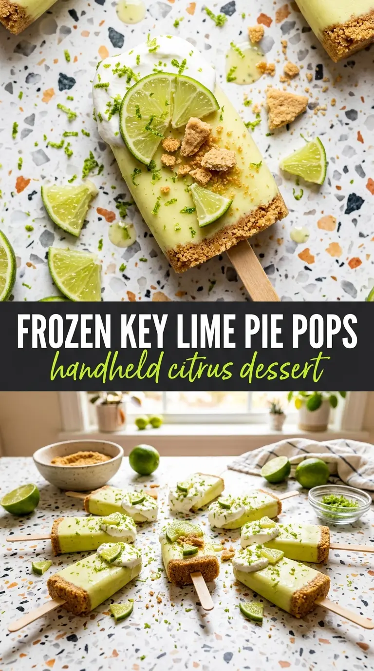 Frozen Key Lime Pie Pops creamy citrus crunchy