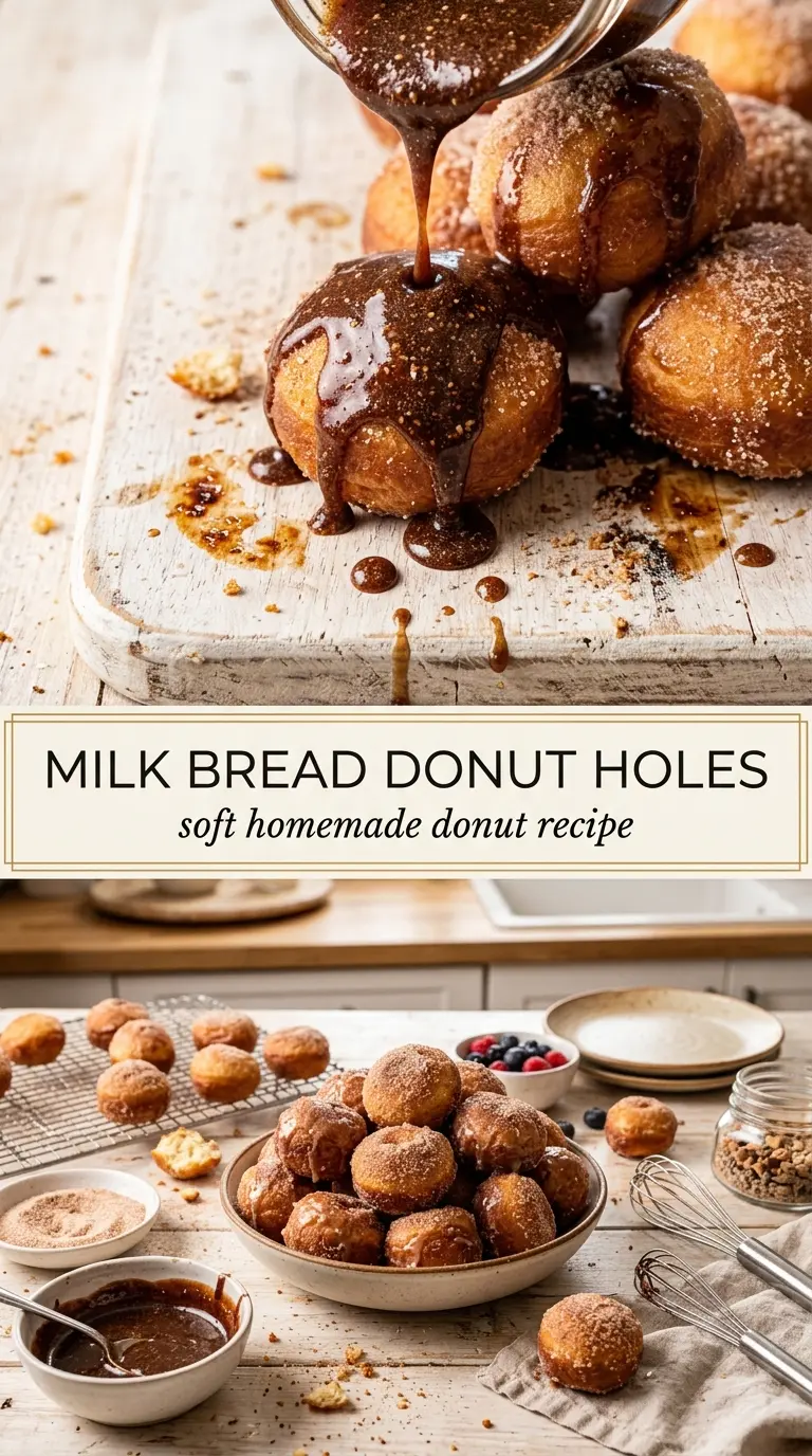 Milk Bread Donut Holes soft glazed bite-sized
