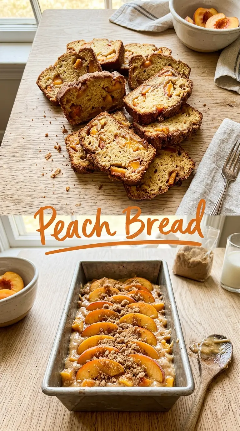 Peach Bread moist cinnamon-scented loaf